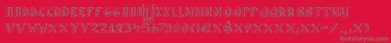 DkCulDeSac Font – Gray Fonts on Red Background