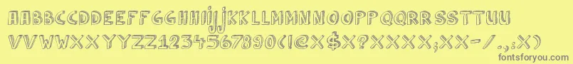 DkCulDeSac Font – Gray Fonts on Yellow Background