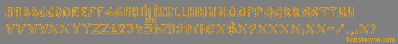 DkCulDeSac Font – Orange Fonts on Gray Background
