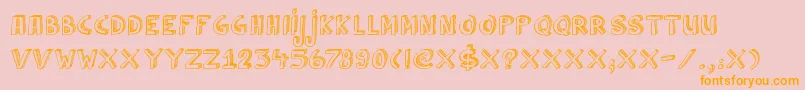 DkCulDeSac Font – Orange Fonts on Pink Background