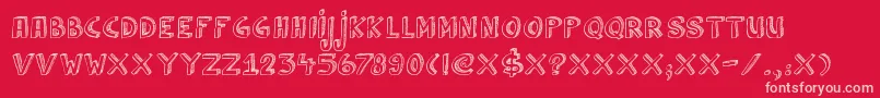 DkCulDeSac-Schriftart – Rosa Schriften auf rotem Hintergrund