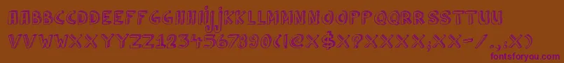 DkCulDeSac Font – Purple Fonts on Brown Background