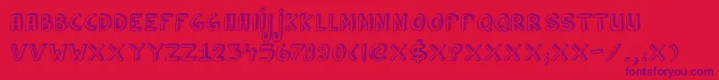 DkCulDeSac Font – Purple Fonts on Red Background