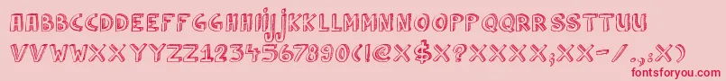 DkCulDeSac Font – Red Fonts on Pink Background
