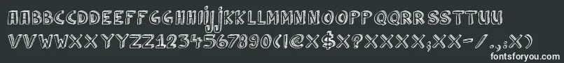DkCulDeSac Font – White Fonts on Black Background