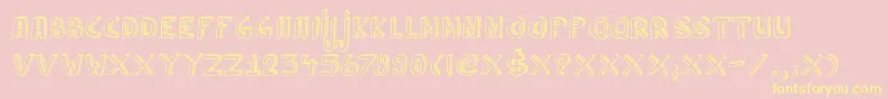 DkCulDeSac Font – Yellow Fonts on Pink Background