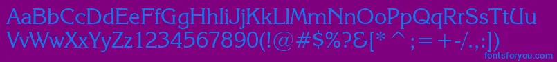 Więcej informacji o czcionce Enchanted Czcionka Enchanted – niebieskie czcionki na fioletowym tle
