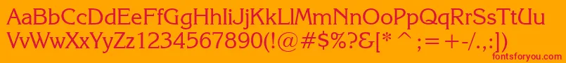 Enchanted Font – Red Fonts on Orange Background