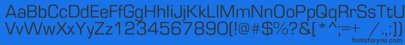 Шрифт Europec – чёрные шрифты на синем фоне