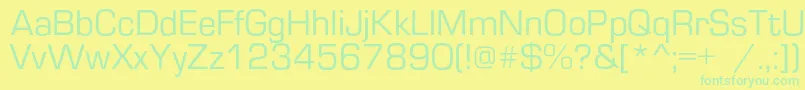 Europec Font – Green Fonts on Yellow Background