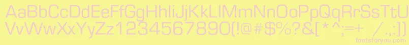 Шрифт Europec – розовые шрифты на жёлтом фоне