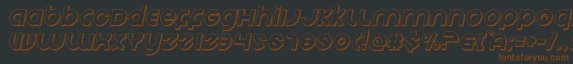 Шрифт Echostation3Dital – коричневые шрифты на чёрном фоне