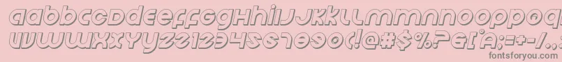 Echostation3Dital Font – Gray Fonts on Pink Background