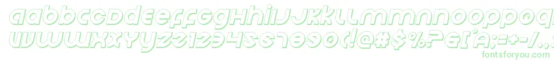 Echostation3Dital Font – Green Fonts on White Background