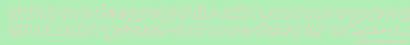 Echostation3Dital Font – Pink Fonts on Green Background