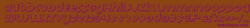 Echostation3Dital Font – Purple Fonts on Brown Background