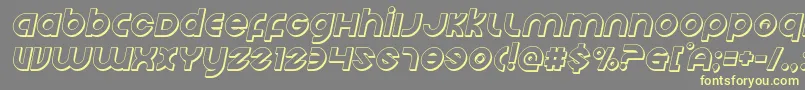 Echostation3Dital Font – Yellow Fonts on Gray Background