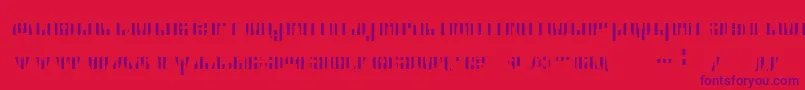 Cfb1AmericanPatriotSolid2BoldItalic Font – Purple Fonts on Red Background