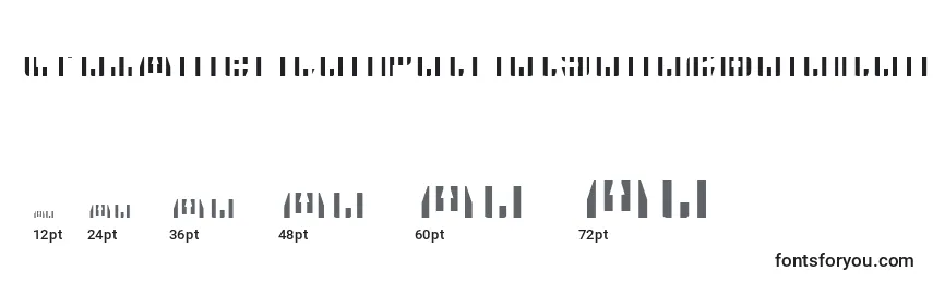 Größen der Schriftart Cfb1AmericanPatriotSolid2BoldItalic (65116)