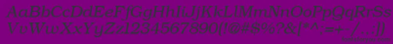 ErBukinistKoi8Italic Font – Black Fonts on Purple Background