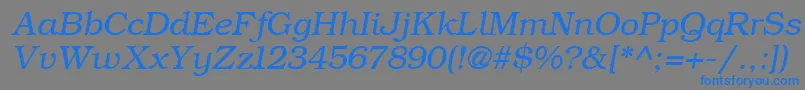 ErBukinistKoi8Italic Font – Blue Fonts on Gray Background