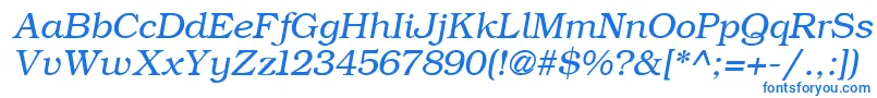 フォントErBukinistKoi8Italic – 白い背景に青い文字