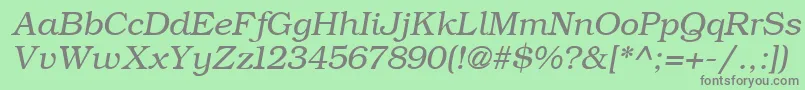 フォントErBukinistKoi8Italic – 緑の背景に灰色の文字