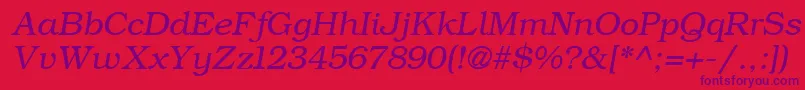 ErBukinistKoi8Italic Font – Purple Fonts on Red Background