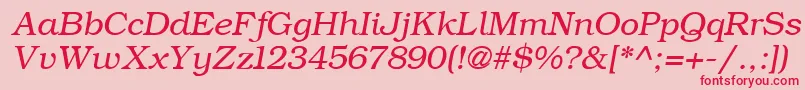 fuente ErBukinistKoi8Italic – Fuentes Rojas Sobre Fondo Rosa