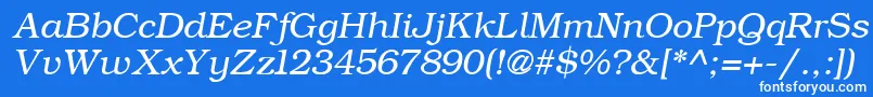 ErBukinistKoi8Italic Font – White Fonts on Blue Background