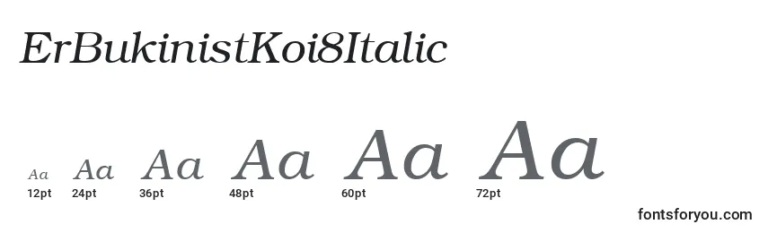 Größen der Schriftart ErBukinistKoi8Italic