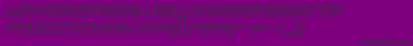 MadScientistOutline Font – Black Fonts on Purple Background