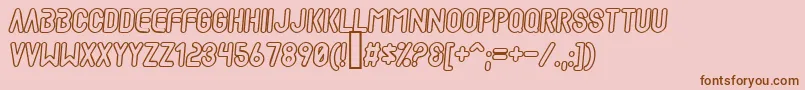 MadScientistOutline Font – Brown Fonts on Pink Background