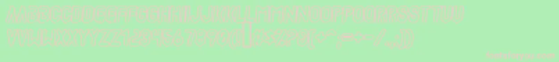 MadScientistOutline Font – Pink Fonts on Green Background