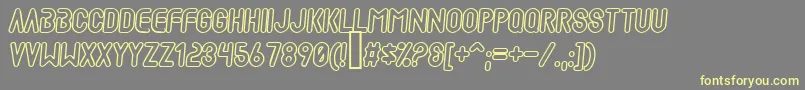 MadScientistOutline Font – Yellow Fonts on Gray Background