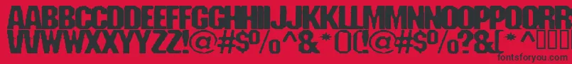 フォントFanatika – 赤い背景に黒い文字