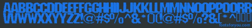 Fanatika Font – Blue Fonts on Black Background
