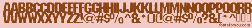 Fanatika Font – Brown Fonts on Pink Background