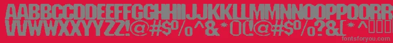 Fanatika Font – Gray Fonts on Red Background