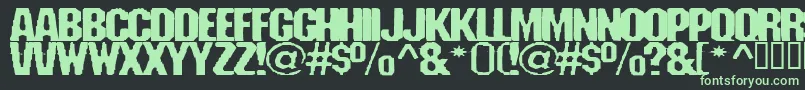 Шрифт Fanatika – зелёные шрифты на чёрном фоне