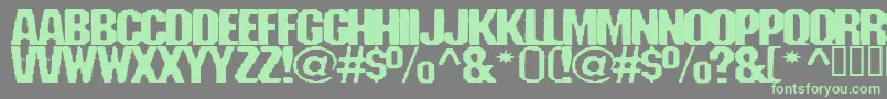 Fanatika Font – Green Fonts on Gray Background