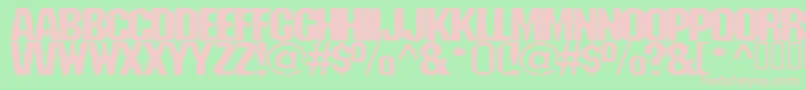 Fanatika Font – Pink Fonts on Green Background