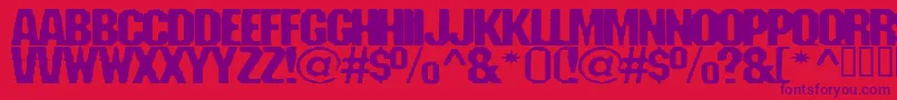Fanatika Font – Purple Fonts on Red Background