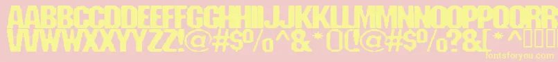Fanatika Font – Yellow Fonts on Pink Background