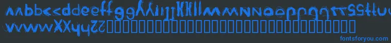 Reienhardt Font – Blue Fonts on Black Background