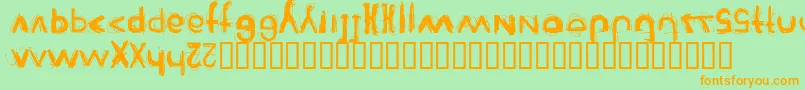 Reienhardt Font – Orange Fonts on Green Background