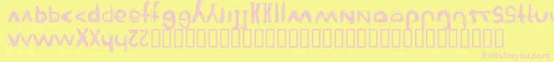 Reienhardt Font – Pink Fonts on Yellow Background