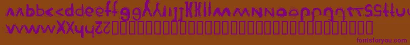 Reienhardt Font – Purple Fonts on Brown Background