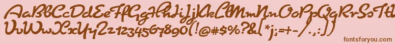 Police Cuisine – polices brunes sur fond rose