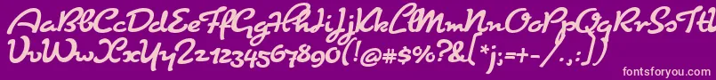Cuisine Font – Pink Fonts on Purple Background